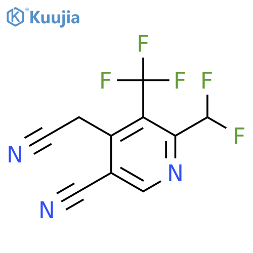 5-Cyano-2-(difluoromethyl)-3-(trifluoromethyl)pyridine-4-acetonitrile structure