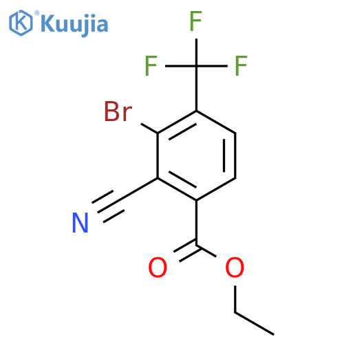 Ethyl 3-bromo-2-cyano-4-(trifluoromethyl)benzoate structure
