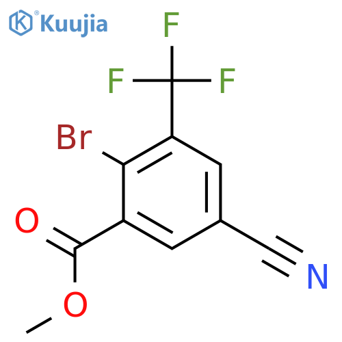Methyl 2-bromo-5-cyano-3-(trifluoromethyl)benzoate structure