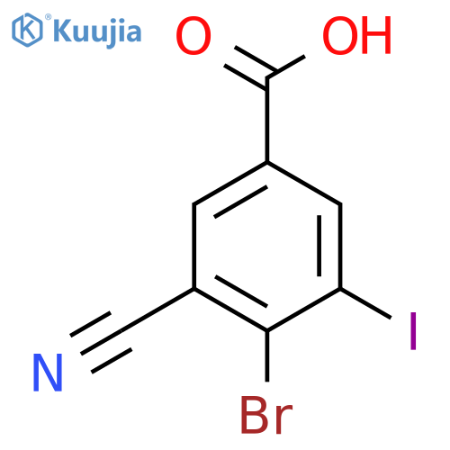 4-Bromo-3-cyano-5-iodobenzoic acid structure