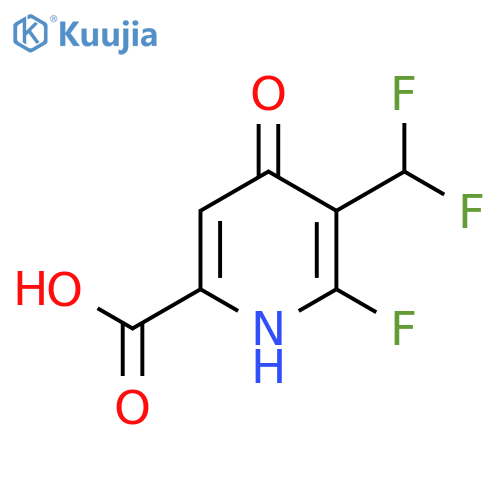 3-(Difluoromethyl)-2-fluoro-4-hydroxypyridine-6-carboxylic acid structure