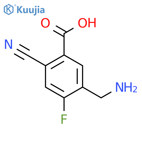 5-Aminomethyl-2-cyano-4-fluorobenzoic acid structure