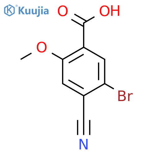 5-Bromo-4-cyano-2-methoxybenzoic acid structure