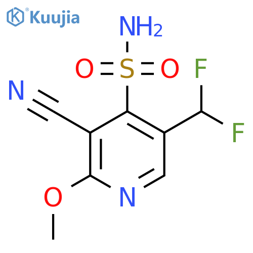 3-Cyano-5-(difluoromethyl)-2-methoxypyridine-4-sulfonamide structure