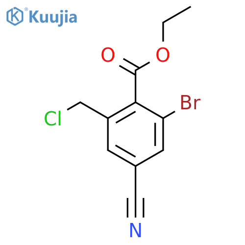 Ethyl 2-bromo-6-chloromethyl-4-cyanobenzoate structure