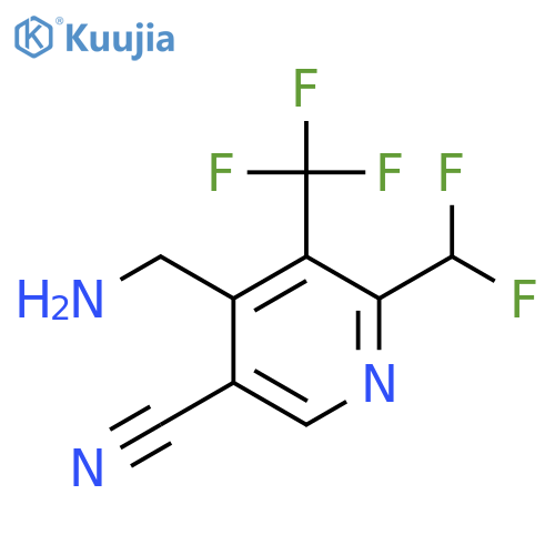 4-(Aminomethyl)-5-cyano-2-(difluoromethyl)-3-(trifluoromethyl)pyridine structure
