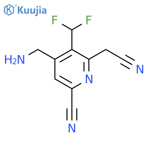 4-(Aminomethyl)-6-cyano-3-(difluoromethyl)pyridine-2-acetonitrile structure
