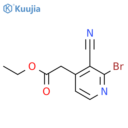 Ethyl 2-bromo-3-cyanopyridine-4-acetate structure