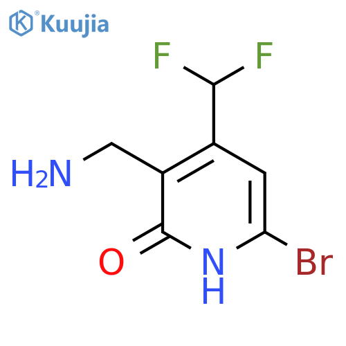 3-(Aminomethyl)-6-bromo-4-(difluoromethyl)-2-hydroxypyridine structure