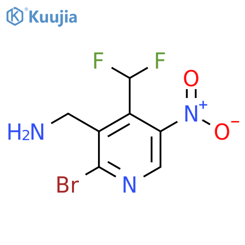 3-(Aminomethyl)-2-bromo-4-(difluoromethyl)-5-nitropyridine structure