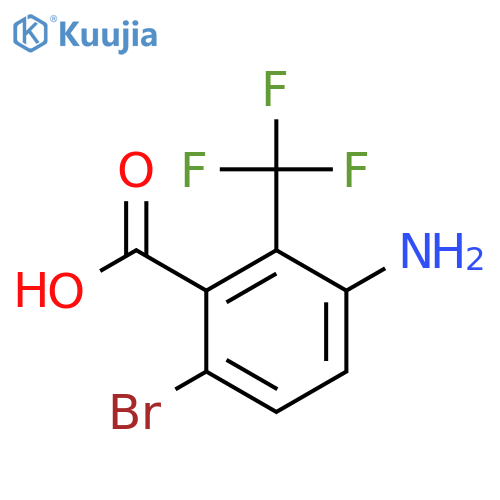 3-Amino-6-bromo-2-(trifluoromethyl)benzoic acid structure