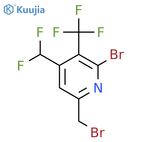 2-Bromo-6-(bromomethyl)-4-(difluoromethyl)-3-(trifluoromethyl)pyridine structure