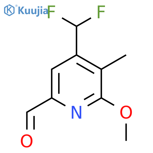 4-(Difluoromethyl)-2-methoxy-3-methylpyridine-6-carboxaldehyde structure