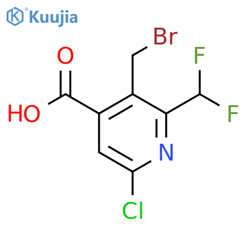 3-(Bromomethyl)-6-chloro-2-(difluoromethyl)pyridine-4-carboxylic acid structure