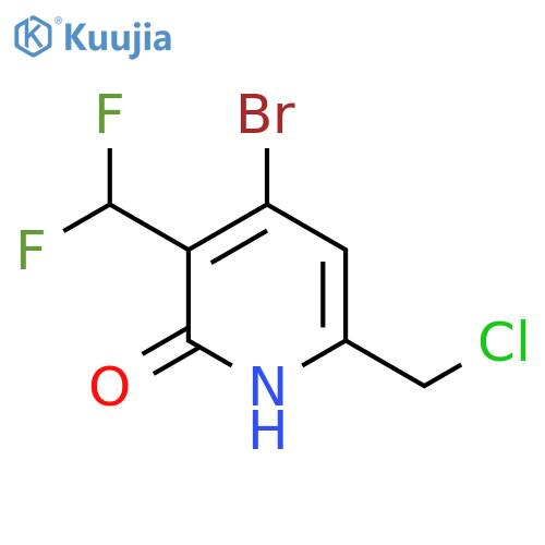 4-Bromo-6-(chloromethyl)-3-(difluoromethyl)-2-hydroxypyridine structure