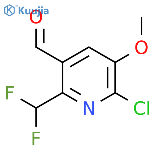 2-Chloro-6-(difluoromethyl)-3-methoxypyridine-5-carboxaldehyde structure