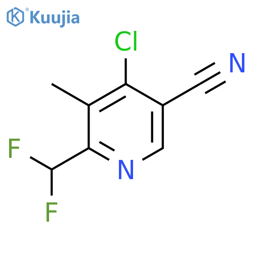 4-Chloro-5-cyano-2-(difluoromethyl)-3-methylpyridine structure