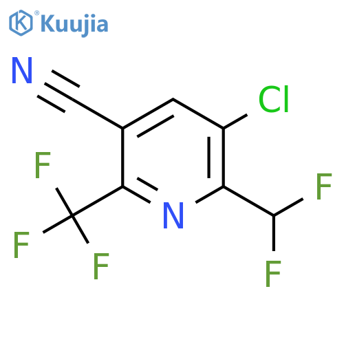 3-Chloro-5-cyano-2-(difluoromethyl)-6-(trifluoromethyl)pyridine structure