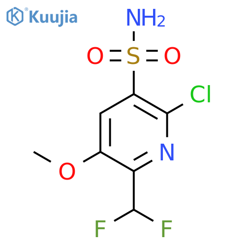 2-Chloro-6-(difluoromethyl)-5-methoxypyridine-3-sulfonamide structure