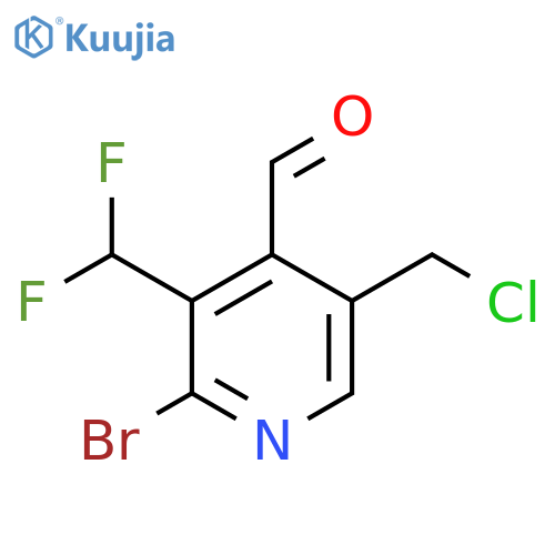 2-Bromo-5-(chloromethyl)-3-(difluoromethyl)pyridine-4-carboxaldehyde structure