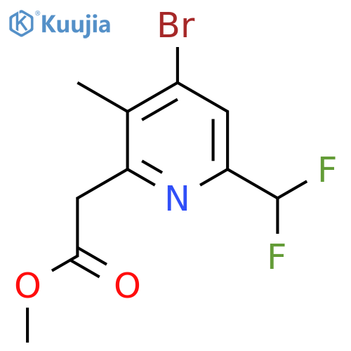 Methyl 4-bromo-6-(difluoromethyl)-3-methylpyridine-2-acetate structure