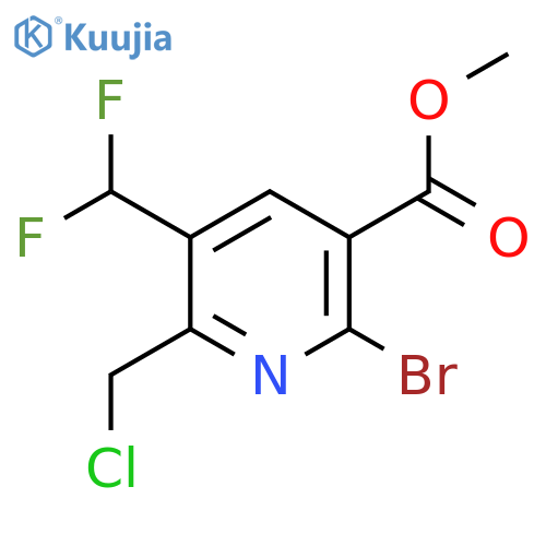Methyl 2-bromo-6-(chloromethyl)-5-(difluoromethyl)pyridine-3-carboxylate structure