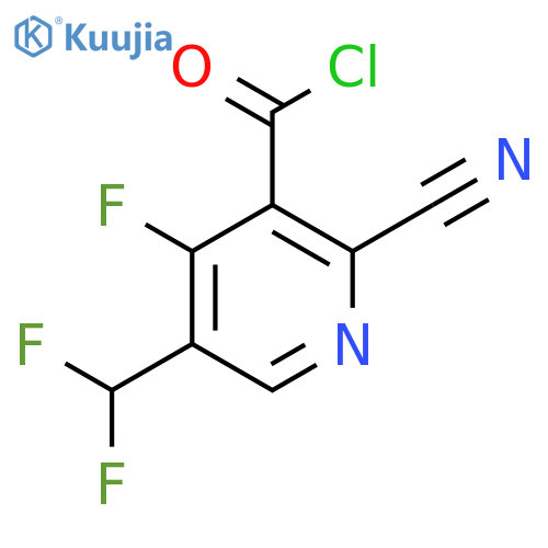 2-Cyano-5-(difluoromethyl)-4-fluoropyridine-3-carbonyl chloride structure