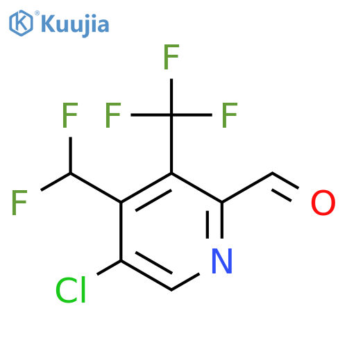 5-Chloro-4-(difluoromethyl)-3-(trifluoromethyl)pyridine-2-carboxaldehyde structure
