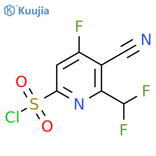 3-Cyano-2-(difluoromethyl)-4-fluoropyridine-6-sulfonyl chloride structure