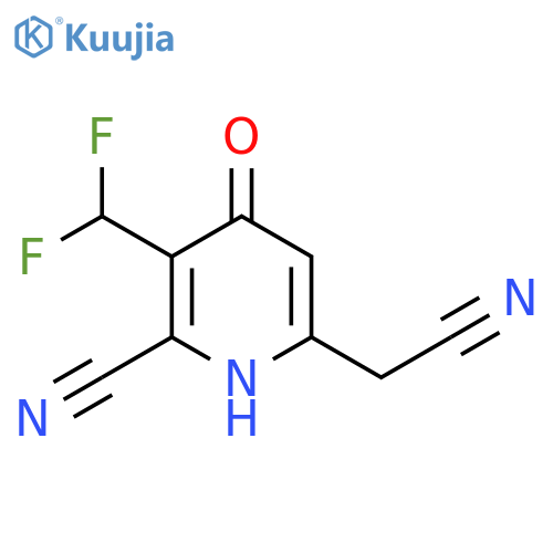 2-Cyano-3-(difluoromethyl)-4-hydroxypyridine-6-acetonitrile structure