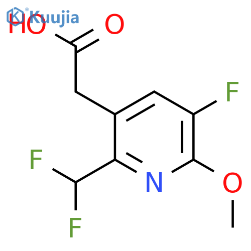 2-(Difluoromethyl)-5-fluoro-6-methoxypyridine-3-acetic acid structure