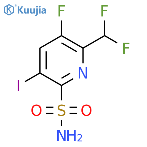 2-(Difluoromethyl)-3-fluoro-5-iodopyridine-6-sulfonamide structure