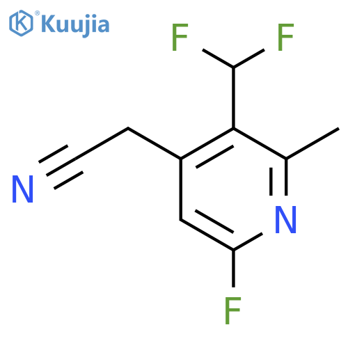 3-(Difluoromethyl)-6-fluoro-2-methylpyridine-4-acetonitrile structure