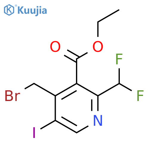 Ethyl 4-(bromomethyl)-2-(difluoromethyl)-5-iodopyridine-3-carboxylate structure