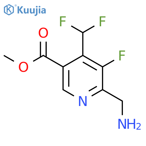 Methyl 2-(aminomethyl)-4-(difluoromethyl)-3-fluoropyridine-5-carboxylate structure