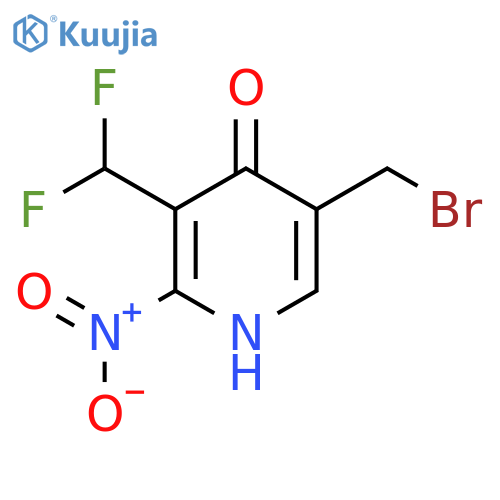 5-(Bromomethyl)-3-(difluoromethyl)-4-hydroxy-2-nitropyridine structure