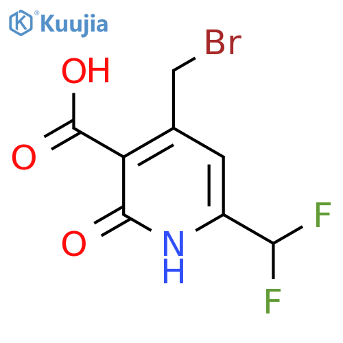 4-(Bromomethyl)-6-(difluoromethyl)-2-hydroxypyridine-3-carboxylic acid structure