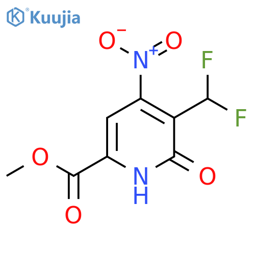 Methyl 3-(difluoromethyl)-2-hydroxy-4-nitropyridine-6-carboxylate structure