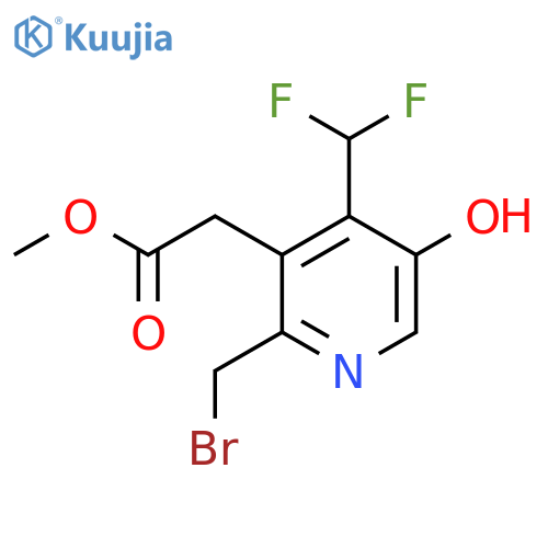 Methyl 2-(bromomethyl)-4-(difluoromethyl)-5-hydroxypyridine-3-acetate structure