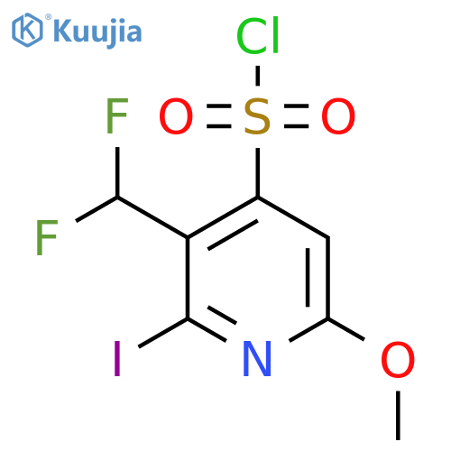 3-(Difluoromethyl)-2-iodo-6-methoxypyridine-4-sulfonyl chloride structure