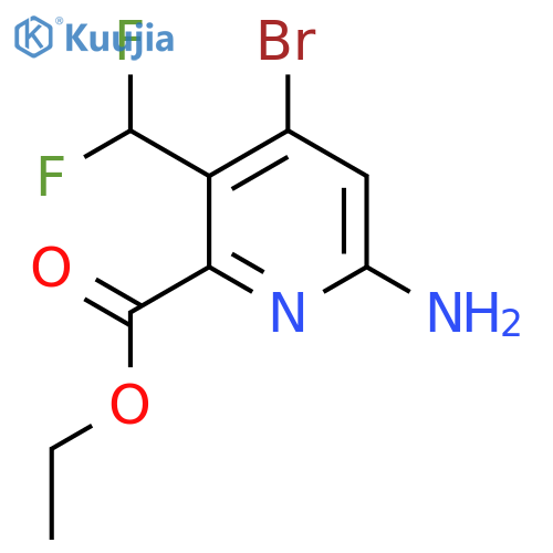 Ethyl 6-amino-4-bromo-3-(difluoromethyl)pyridine-2-carboxylate structure