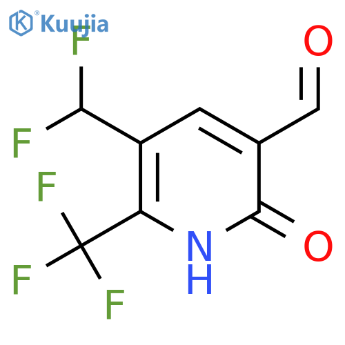 3-(Difluoromethyl)-6-hydroxy-2-(trifluoromethyl)pyridine-5-carboxaldehyde structure