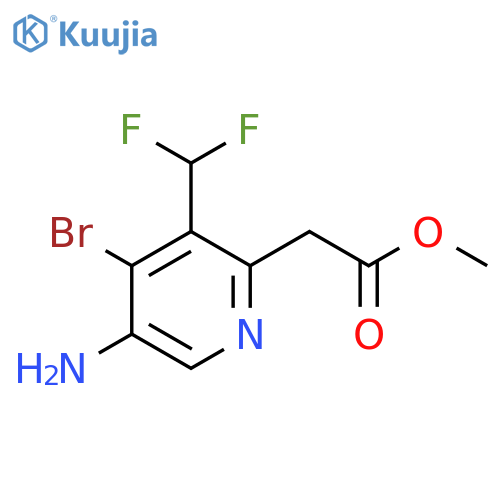 Methyl 5-amino-4-bromo-3-(difluoromethyl)pyridine-2-acetate structure