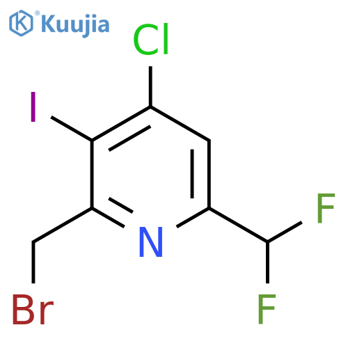 2-(Bromomethyl)-4-chloro-6-(difluoromethyl)-3-iodopyridine structure