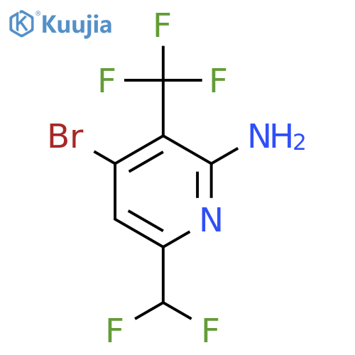 2-Amino-4-bromo-6-(difluoromethyl)-3-(trifluoromethyl)pyridine structure