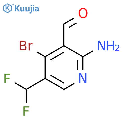 2-Amino-4-bromo-5-(difluoromethyl)pyridine-3-carboxaldehyde structure