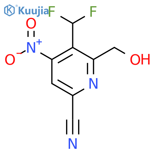 6-Cyano-3-(difluoromethyl)-4-nitropyridine-2-methanol structure