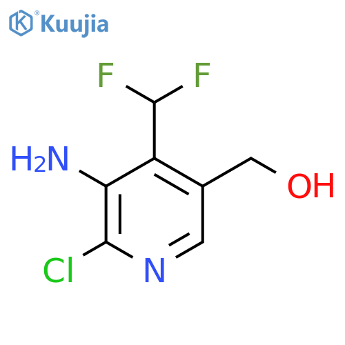 3-Amino-2-chloro-4-(difluoromethyl)pyridine-5-methanol structure