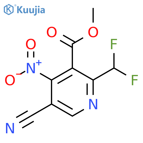 Methyl 5-cyano-2-(difluoromethyl)-4-nitropyridine-3-carboxylate structure