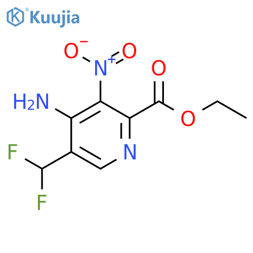 Ethyl 4-amino-5-(difluoromethyl)-3-nitropyridine-2-carboxylate structure